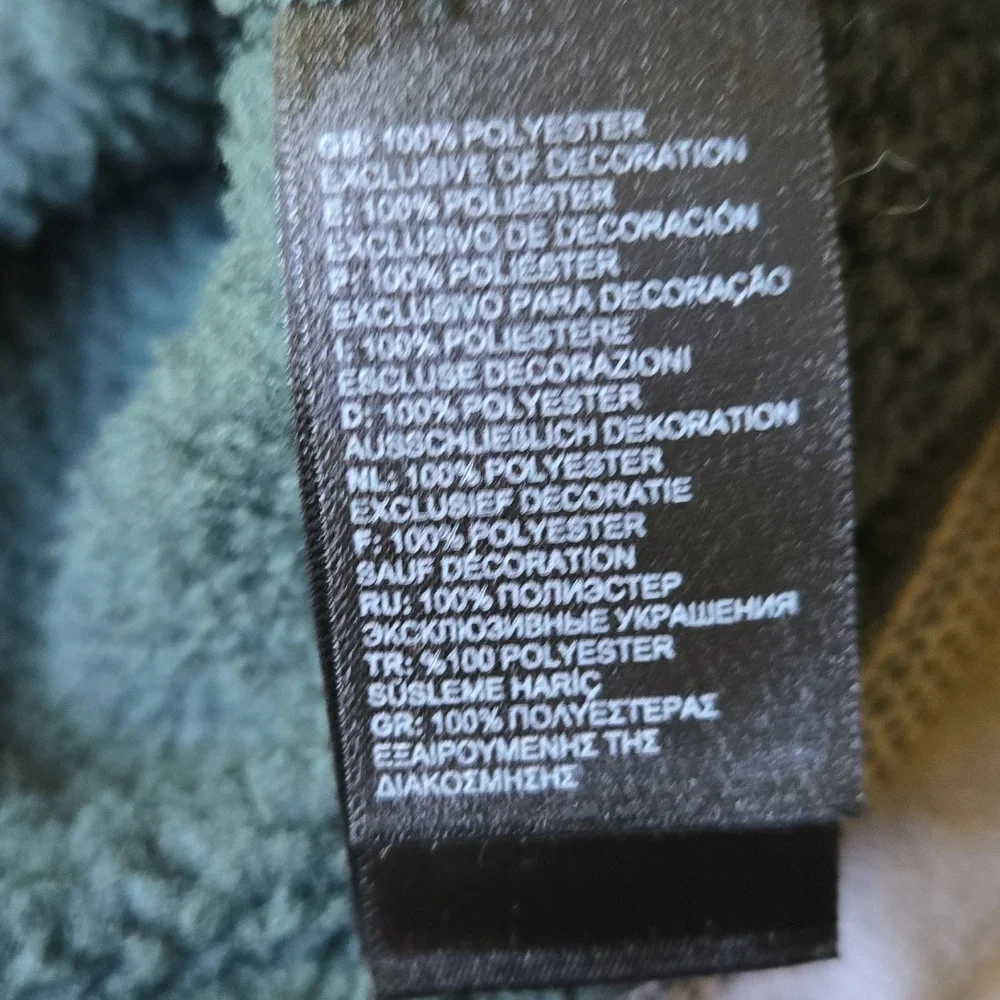 The North Face Dark Green Fleece Zip-Up Hoodie‎ Sz. S Jacket